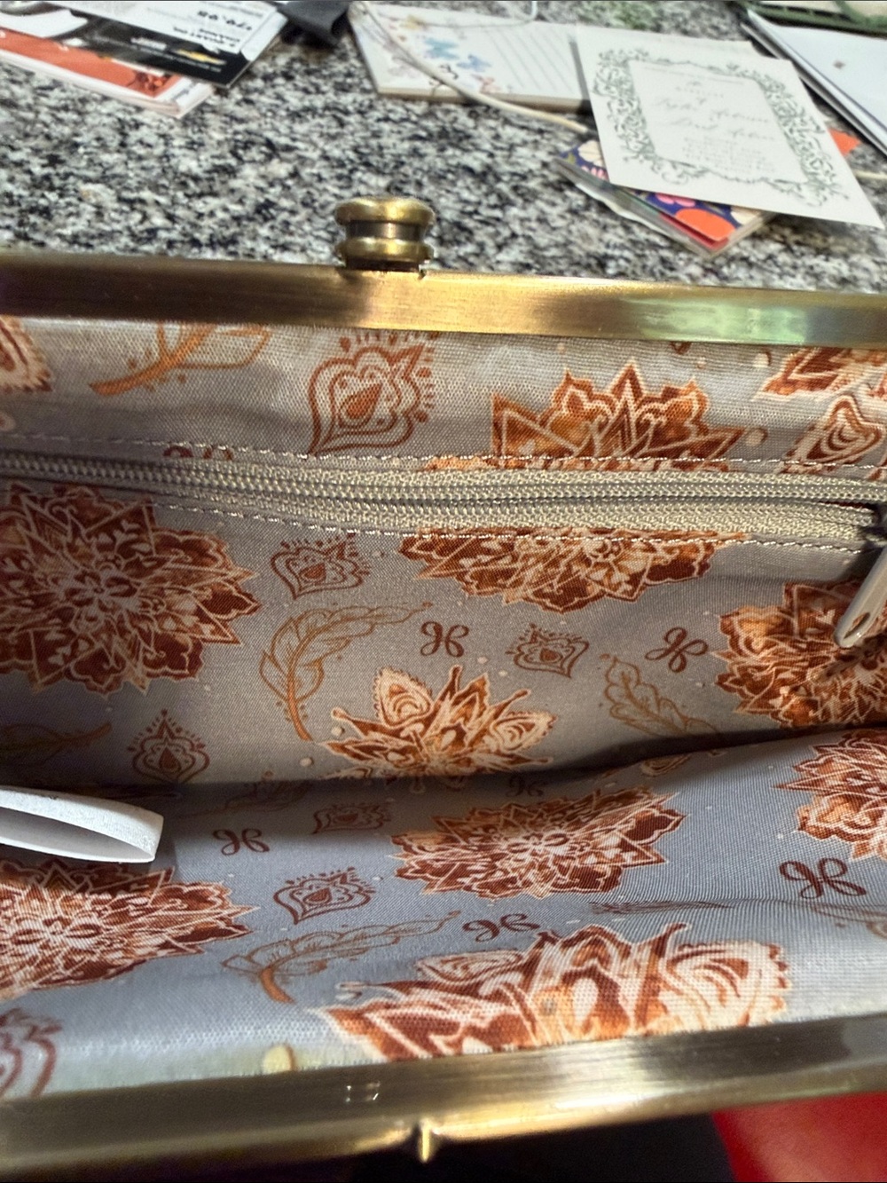 Hobo Lauren calf Hair leather wallet/clutch - Picture 4 of 8